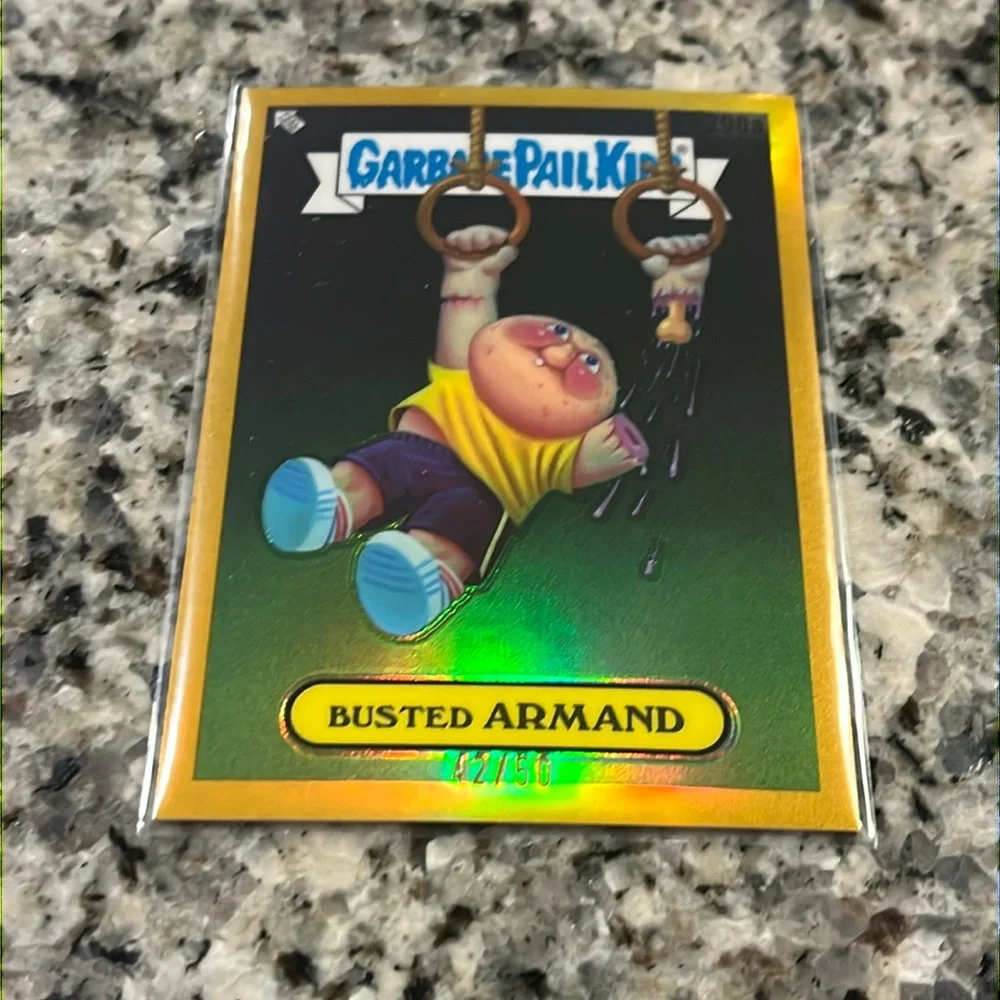 Garbage Pail Kids Chrome 2024 Series 7 Busted Armand Gold Refractor 42/50 290a